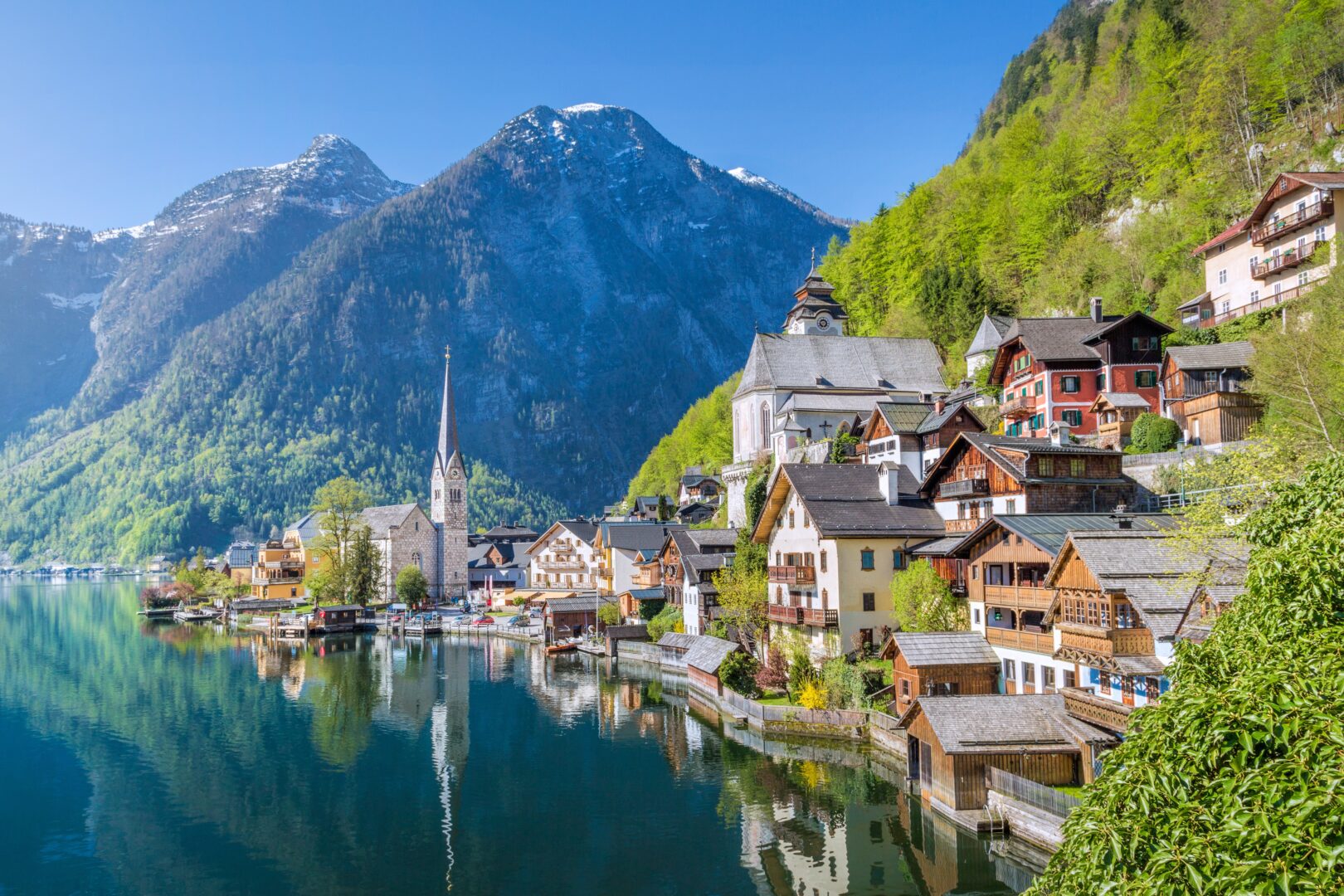 The scenic village of Hallstatt, Austria