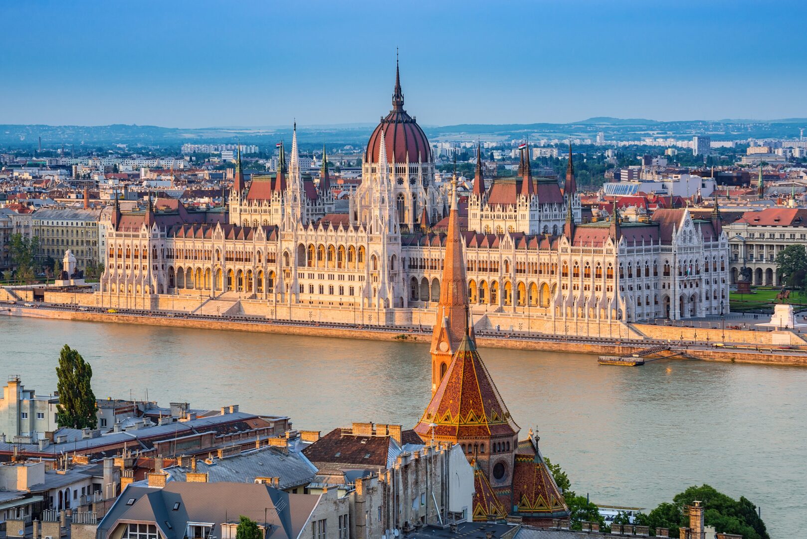 The Danube River in Budapest, Hungary