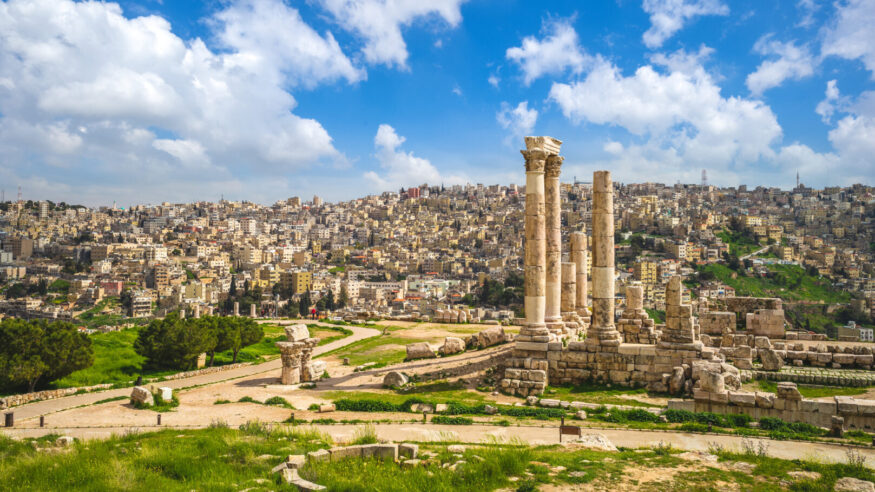 Temple of Hercules on Amman Citadel in Jordan