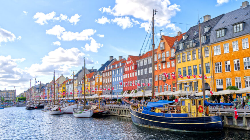 Nyhavn Copenhagen canal houses, Denmark in Europe