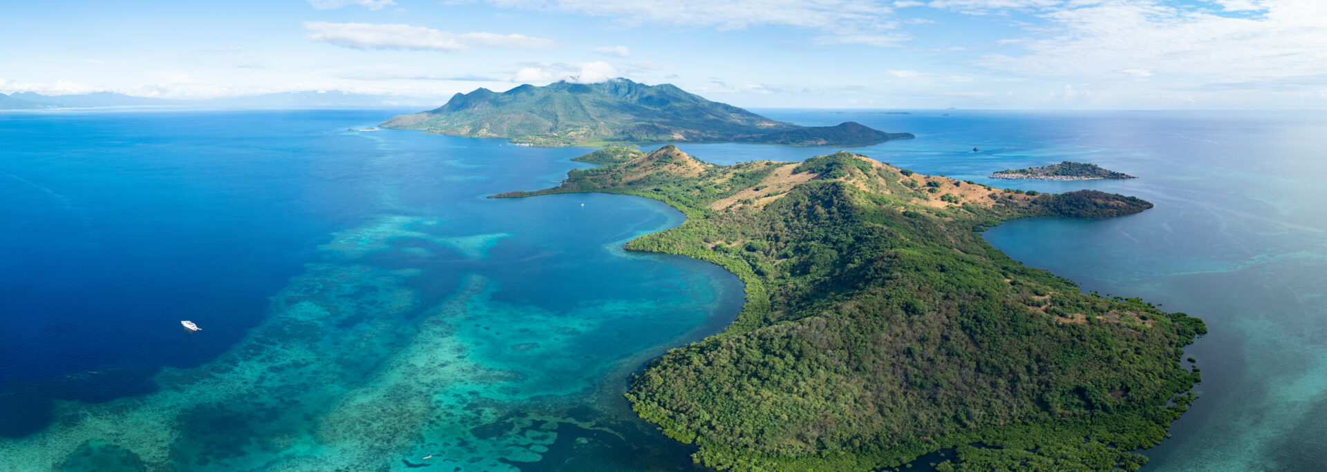 Scenic ocean and islands in Siladen, Maumere, Indonesia